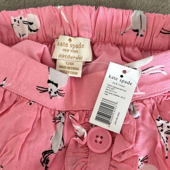 Kate Spade toddler long sleeve shirt and skirt set Copycat 12m - Picture 5 of 6